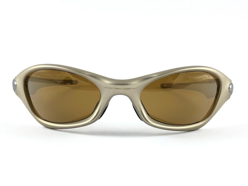 Brown New Vintage Oakley Valve Gold Lenses 2003 Sunglasses