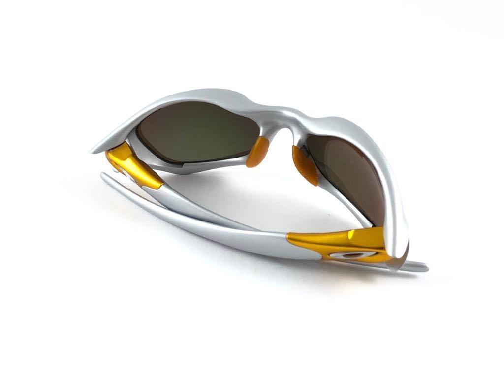 New Vintage Oakley Valve Silver Fire Lenses 2003 Sunglasses 2
