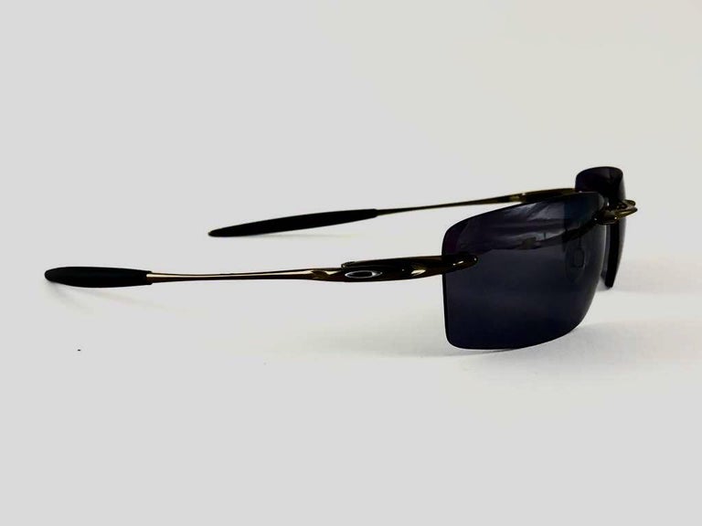 New Vintage Oakley Why 3 Titanium Rimless Black Iridium Lens 2001  Sunglasses For Sale at 1stDibs