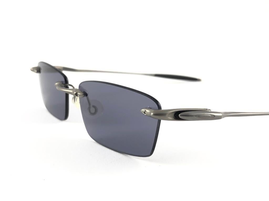 New Vintage Oakley WHY3 Titanium Grey 2001 Sunglasses  1