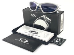 Neu Vintage Oakley XX FMJ Metallic ICE Iridium Lens 1999 Sonnenbrille