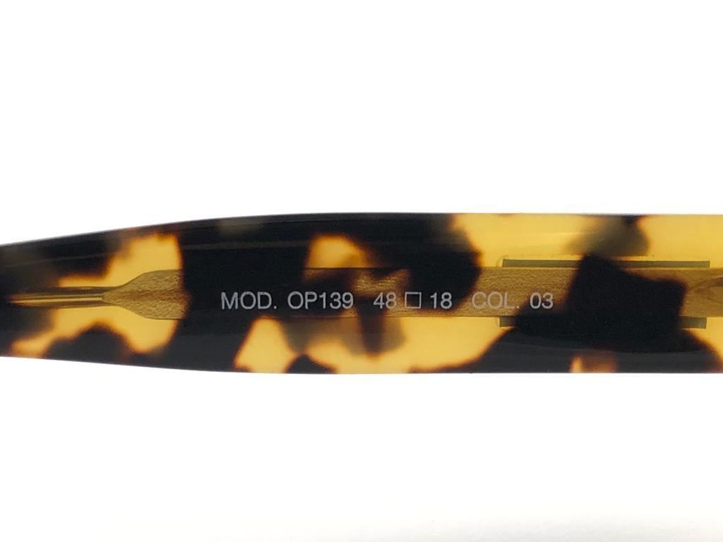 Women's or Men's New Vintage Opera op139 Oval Tortoise & Gold  1990 Sunglasses Made in Italy