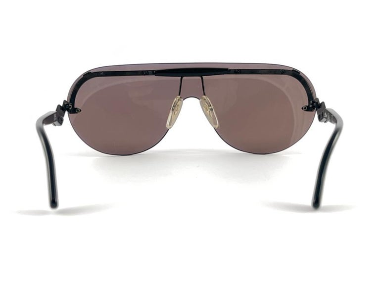 Vintage Black Womens Paloma Picasso Aviator Sunglasses 3716 Made in Germany Black Womens Paloma Picasso Aviator Sunglasses 3716 Made in  main image 4