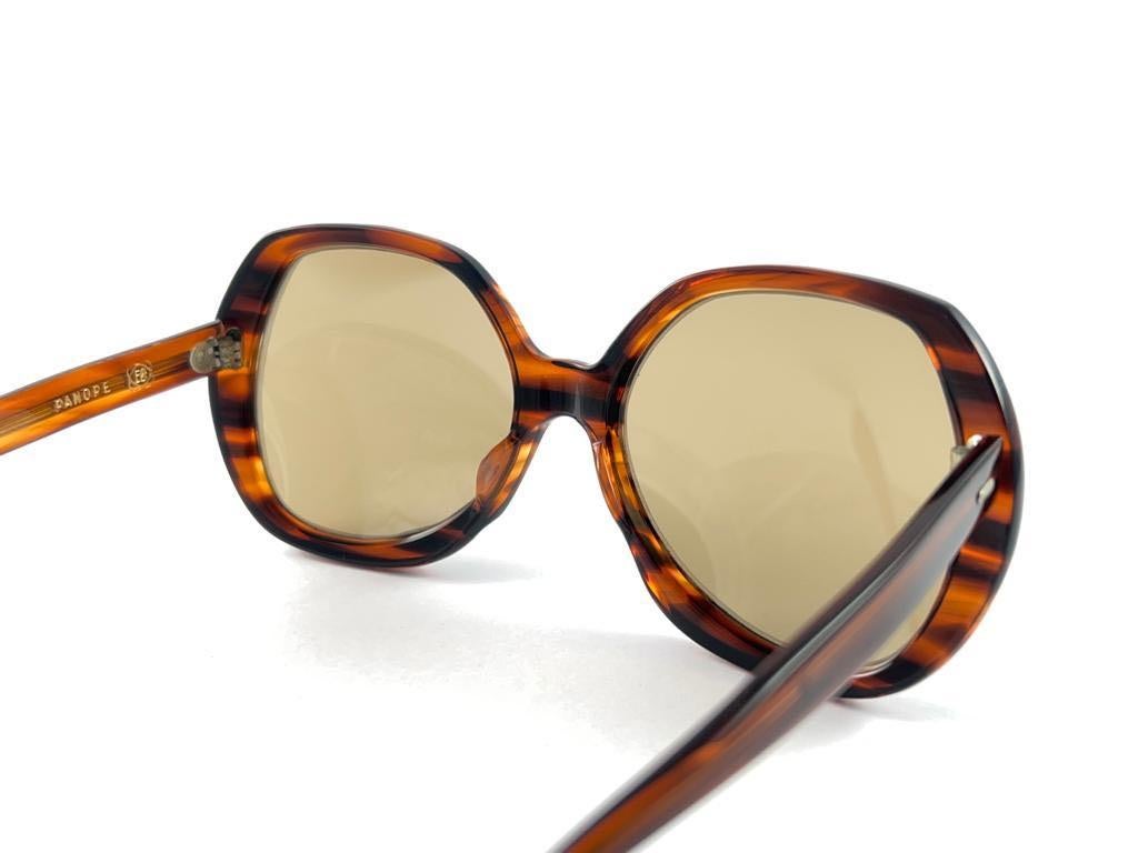 New Vintage Panope Oversized Tortoise Mid Century 1960's Sunglasses For Sale 3
