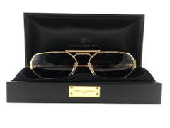 New Vintage Pascal Morabito " Slea " Gold 1970 Sunglasses Made in Germany