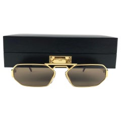 New Vintage Pascal Morabito " Slea " Gold 1970 Sunglasses Made in Germany