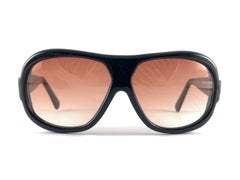 New Vintage Persol By Ratti 6622 Occhiali da sole con montatura nera 1960's Made In Italy