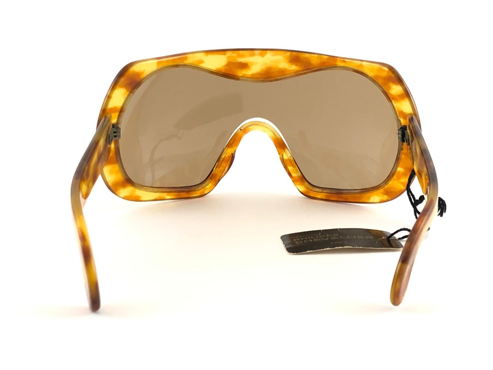 Men's New Vintage Philippe Chevallier II Light Tortoise Miles Davis 1960 Sunglasses For Sale
