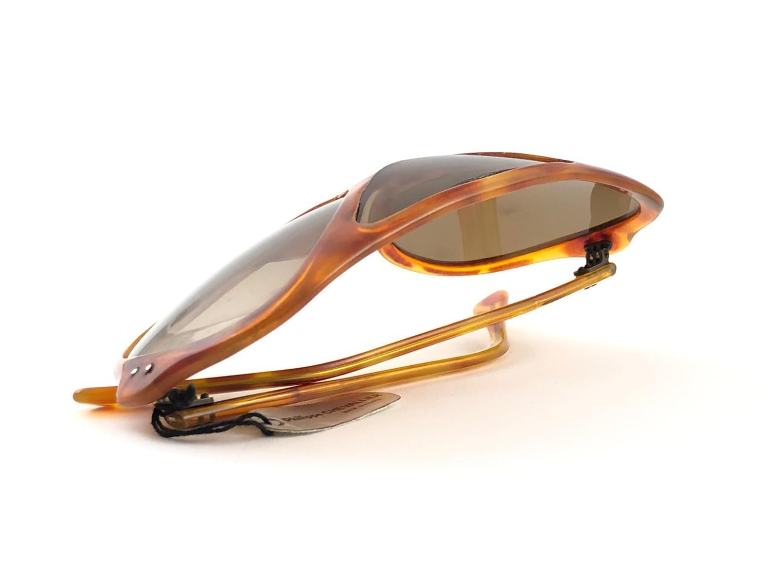 New Vintage Philippe Chevallier III Light Tortoise Miles Davis 1960 Sunglasses For Sale 2