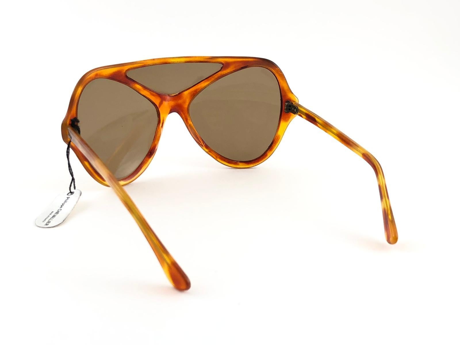 New Vintage Philippe Chevallier III Light Tortoise Miles Davis 1960 Sunglasses For Sale 6