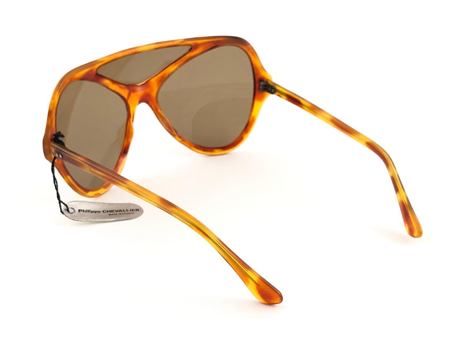 Lunettes de soleil Miles Davis vintage Philippe Chevallier III légères et écailles de tortue, années 1960, neuves Neuf - En vente à Baleares, Baleares