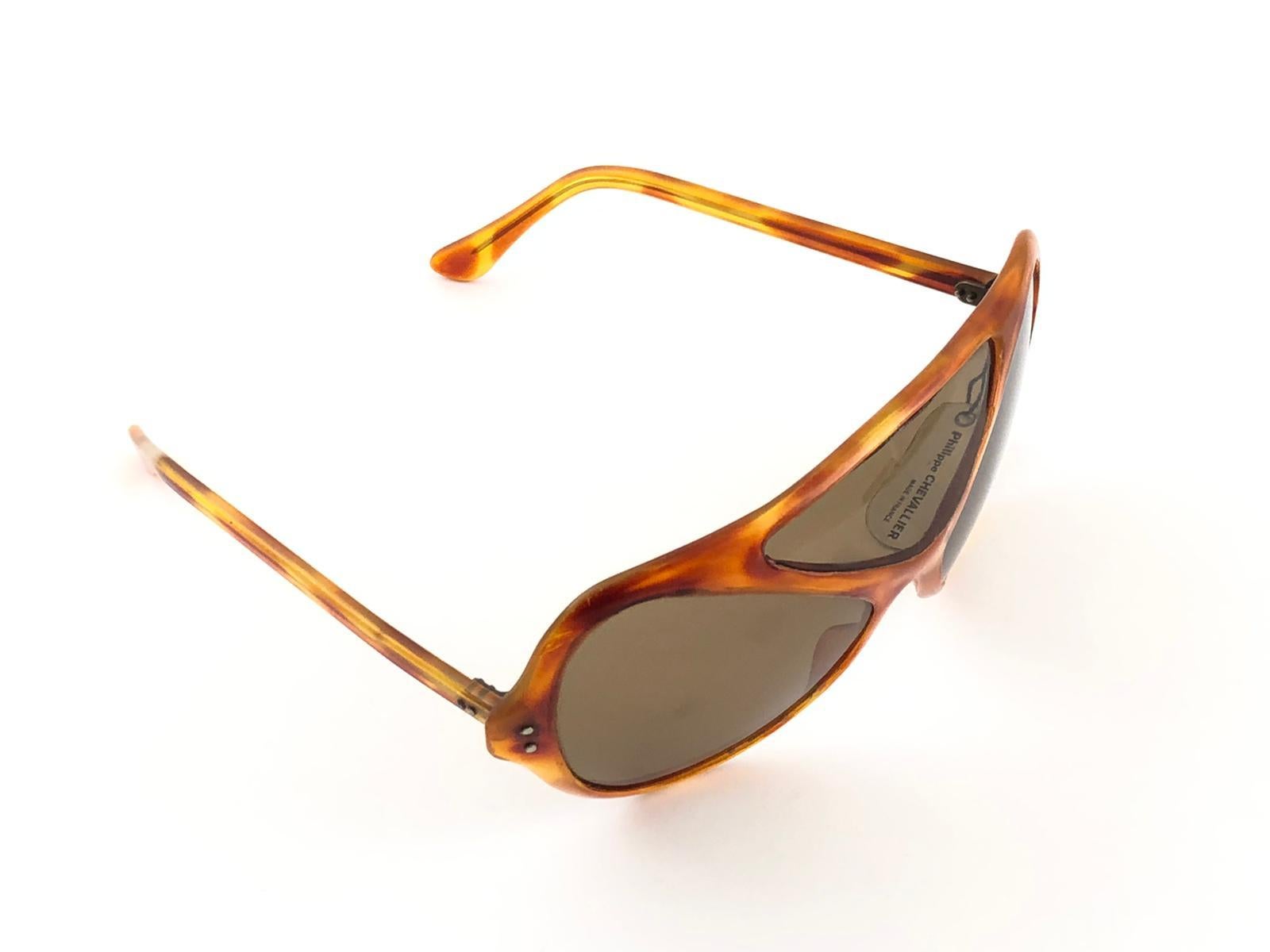 Men's New Vintage Philippe Chevallier III Light Tortoise Miles Davis 1960 Sunglasses For Sale