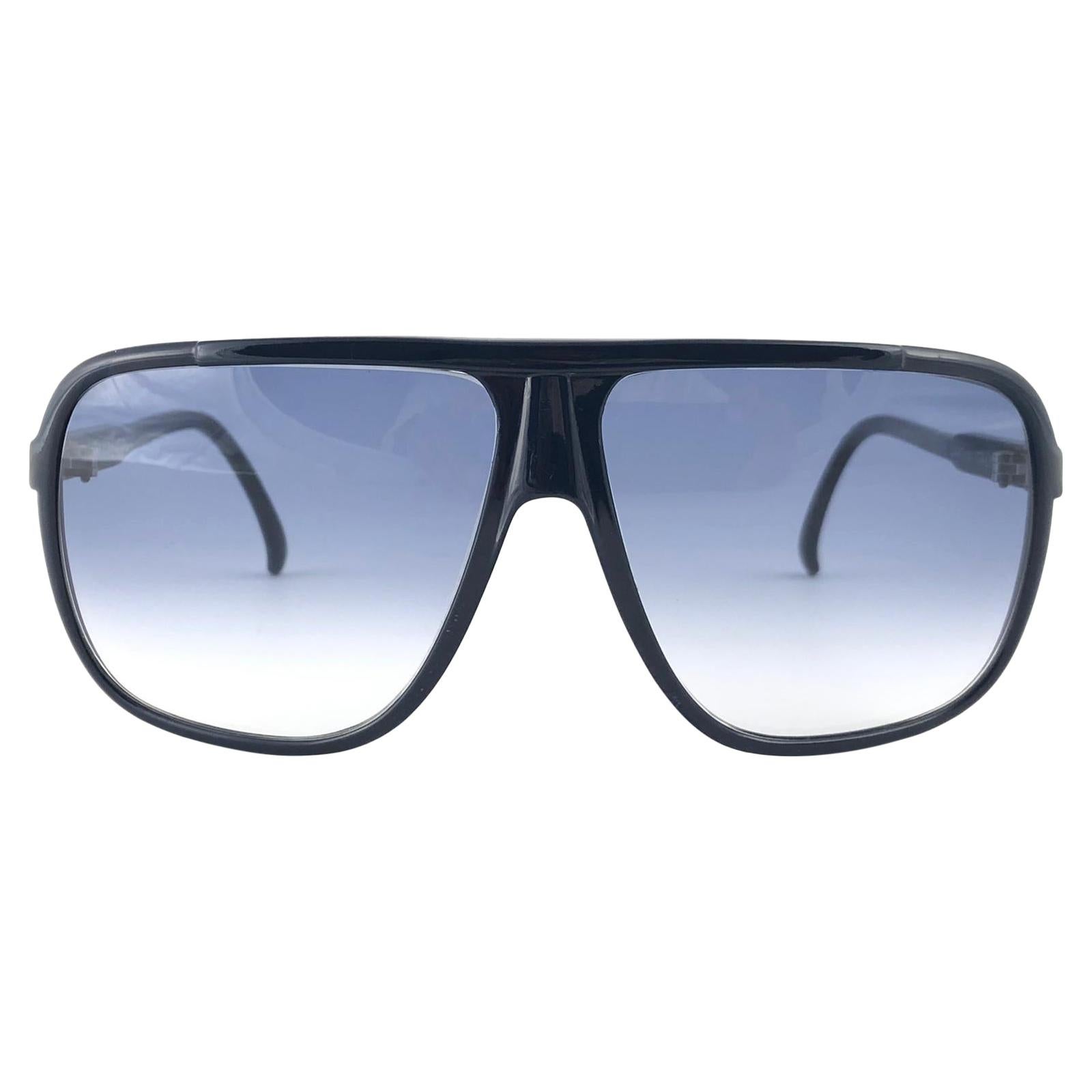 New Vintage Pierre Cardin Dark Blue Oversized CAVALIER 1970's sunglasses