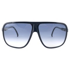 Nuevas gafas de sol vintage Pierre Cardin azul oscuro CAVALIER sobredimensionadas años 70