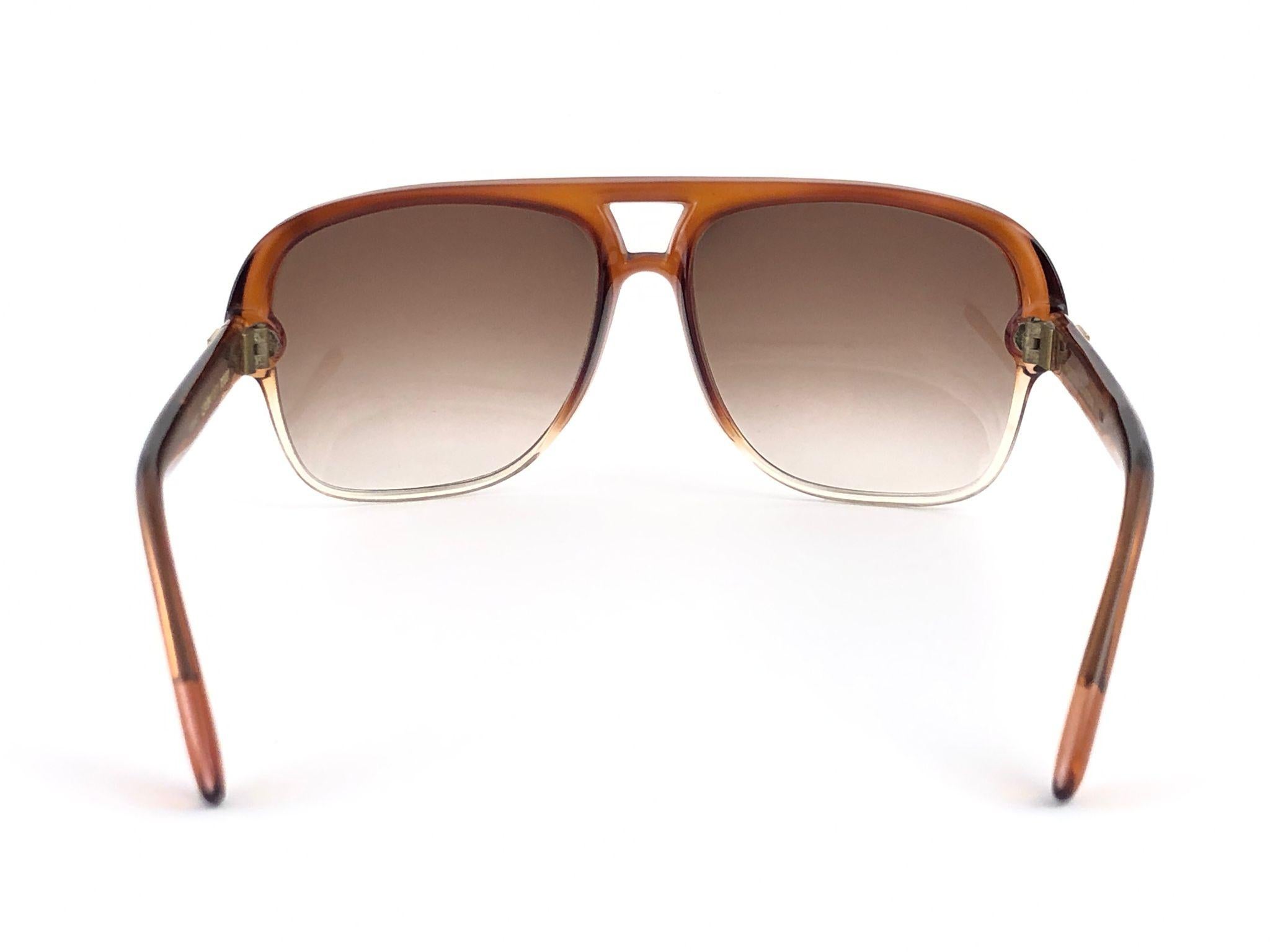 Women's or Men's New Vintage Pierre Cardin Oversized 7008 CAVALIER Honey Tortoise 1970 Sunglasses