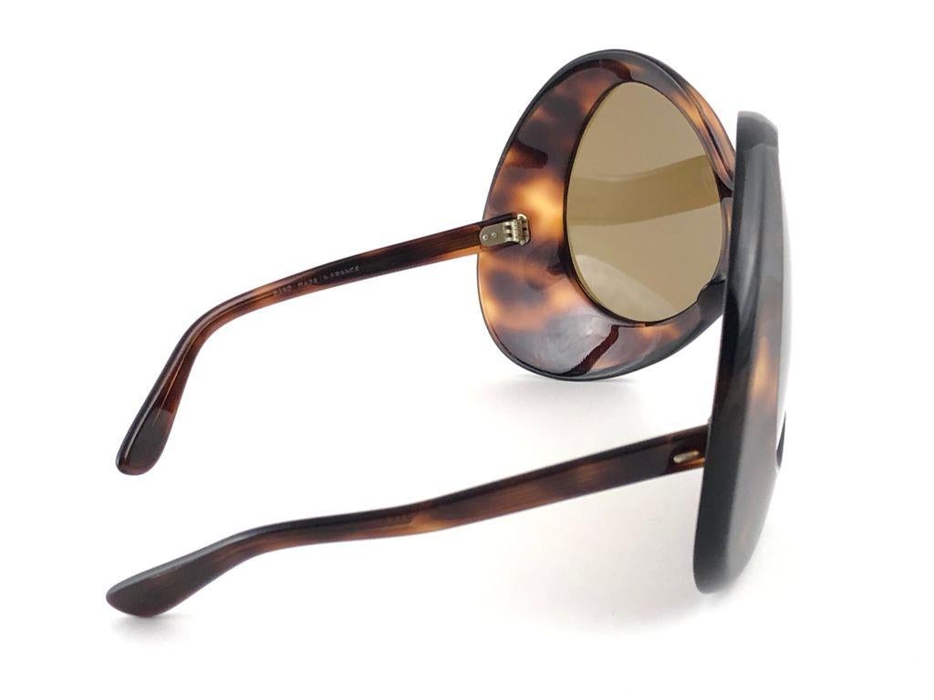 Women's or Men's New Vintage Pierre Cardin Oversized Avantgarde Collector Item 1960's Sunglasses For Sale