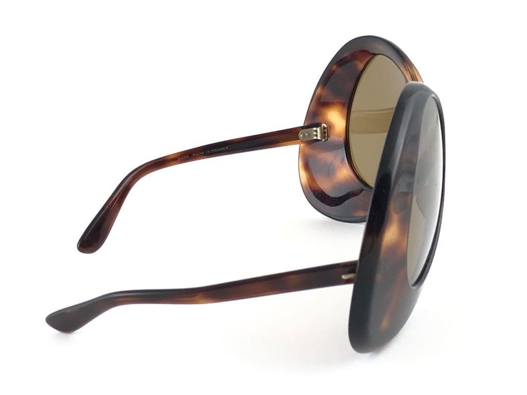 New Vintage Pierre Cardin Oversized Avantgarde Collector Item 1960's Sunglasses For Sale 2