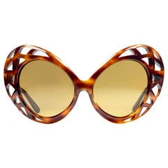 New Retro Pierre Cardin Oversized Avantgarde Collector Item 1960's Sunglasses