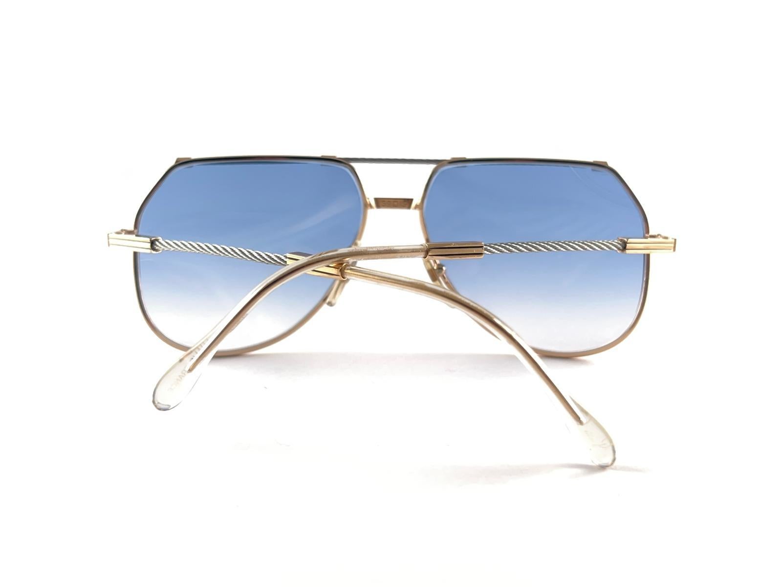 Nuevas Gafas de sol vintage Pierre Cardin Sailing CP 805 Lente Gradiente Azul Años 80 8