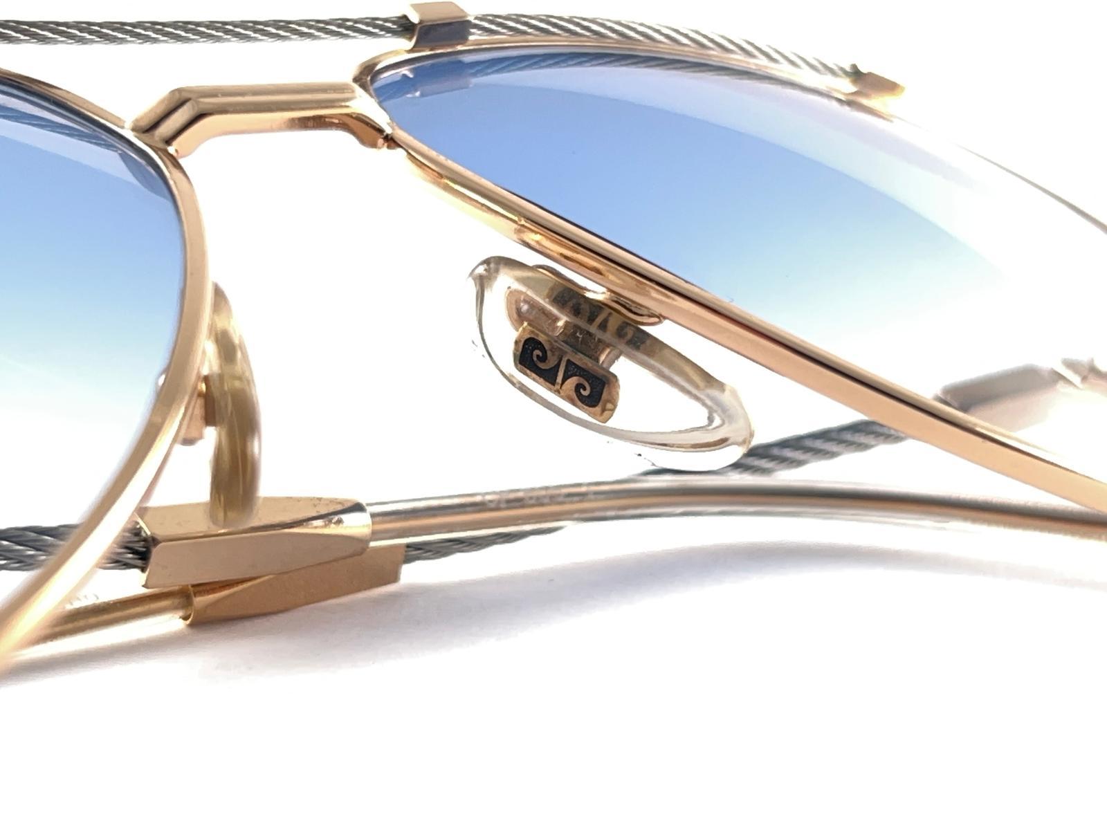 Nuevas Gafas de sol vintage Pierre Cardin Sailing CP 805 Lente Gradiente Azul Años 80 11