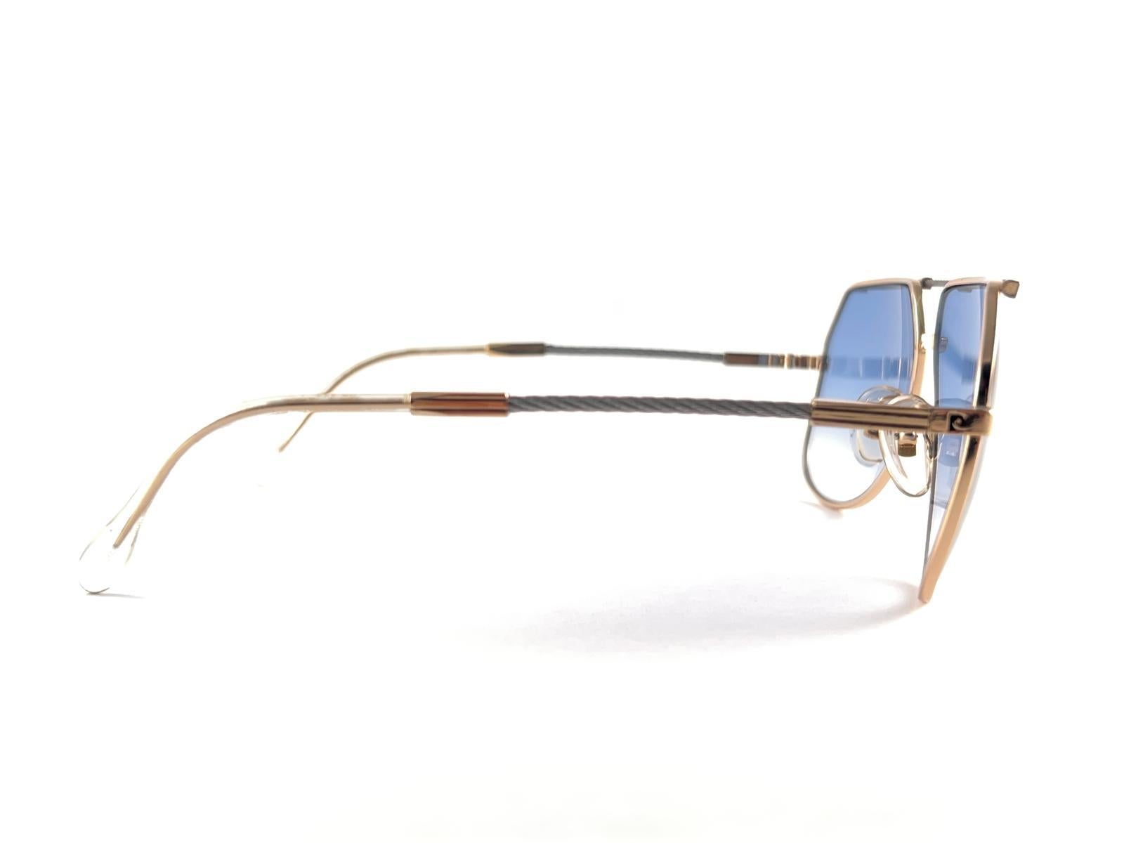 Nuevas Gafas de sol vintage Pierre Cardin Sailing CP 805 Lente Gradiente Azul Años 80 1