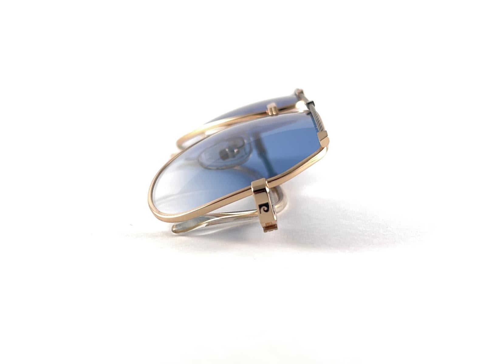 Nuevas Gafas de sol vintage Pierre Cardin Sailing CP 805 Lente Gradiente Azul Años 80 2