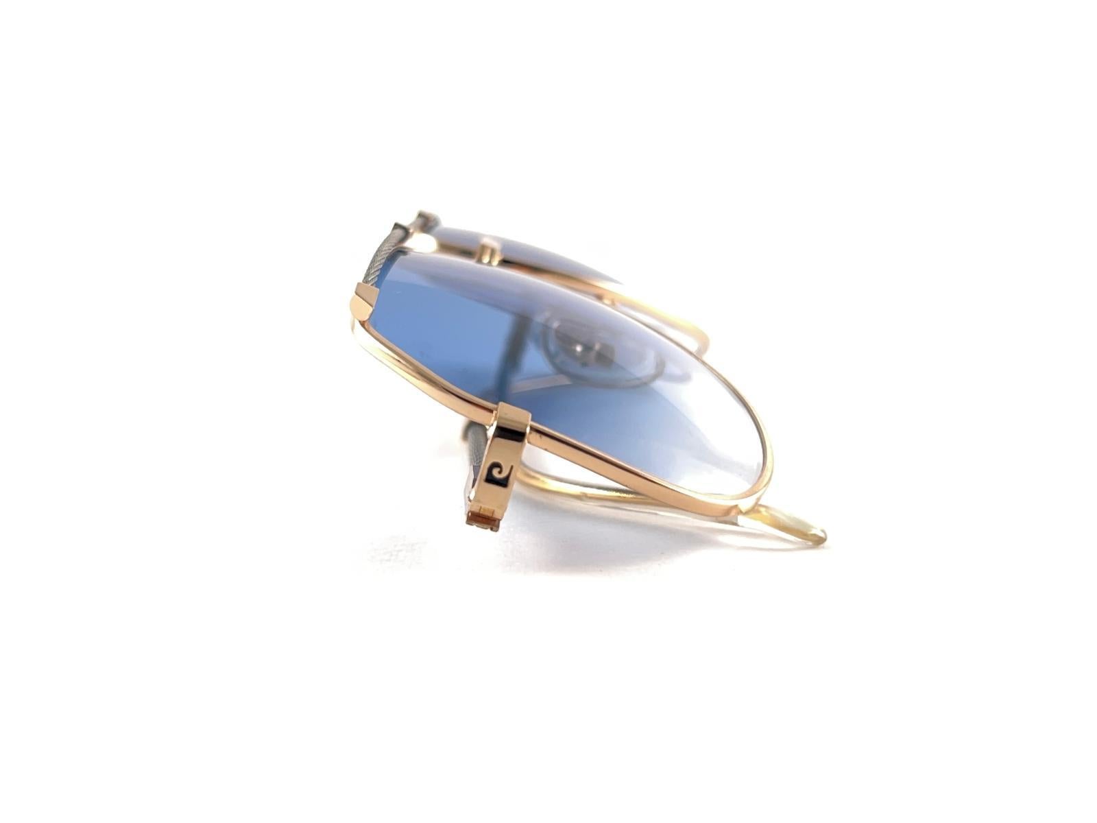 Nuevas Gafas de sol vintage Pierre Cardin Sailing CP 805 Lente Gradiente Azul Años 80 3