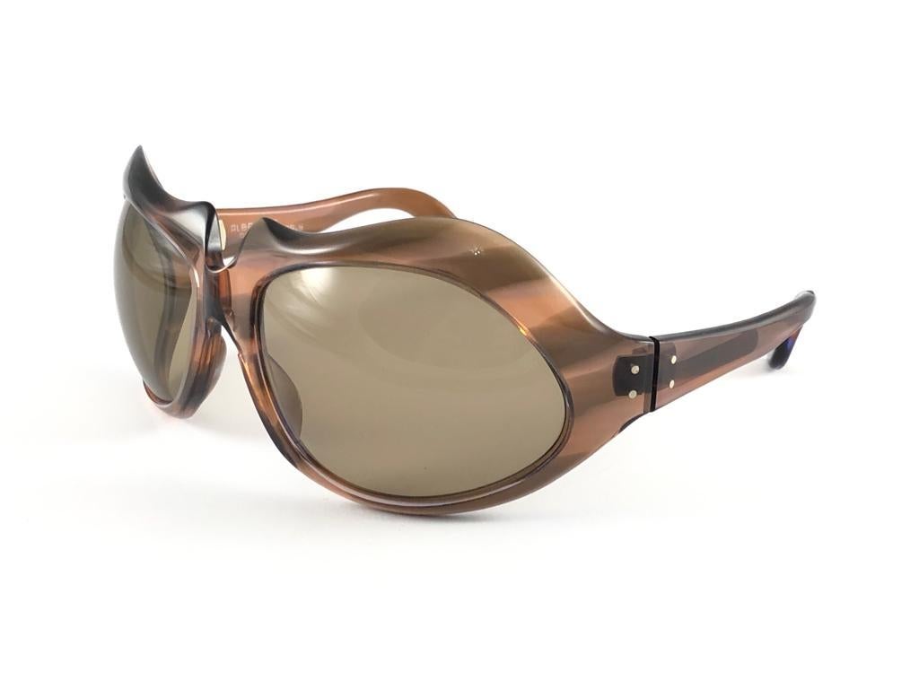 New Vintage Pierre Marly Albatros Oversized Avantgarde 1960's Sunglasses For Sale 1