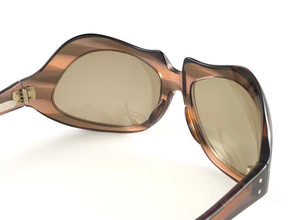 New Vintage Pierre Marly Albatros Oversized Avantgarde 1960's Sunglasses For Sale 2