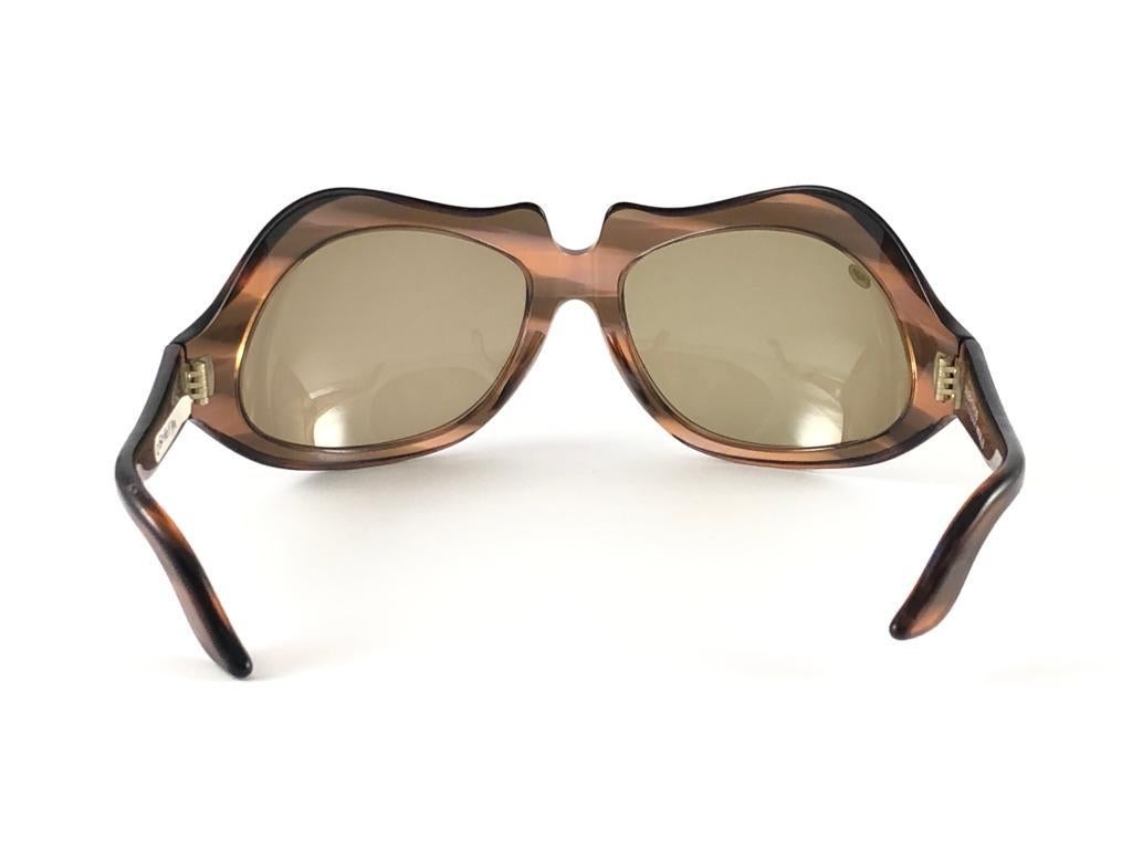 New Vintage Pierre Marly Albatros Oversized Avantgarde 1960's Sunglasses For Sale 3