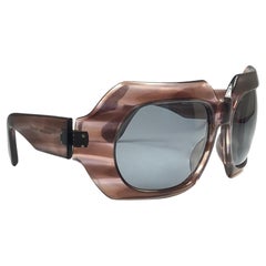 New Retro Pierre Marly Chaparral Wrap Around Avantgarde 1960's Sunglasses