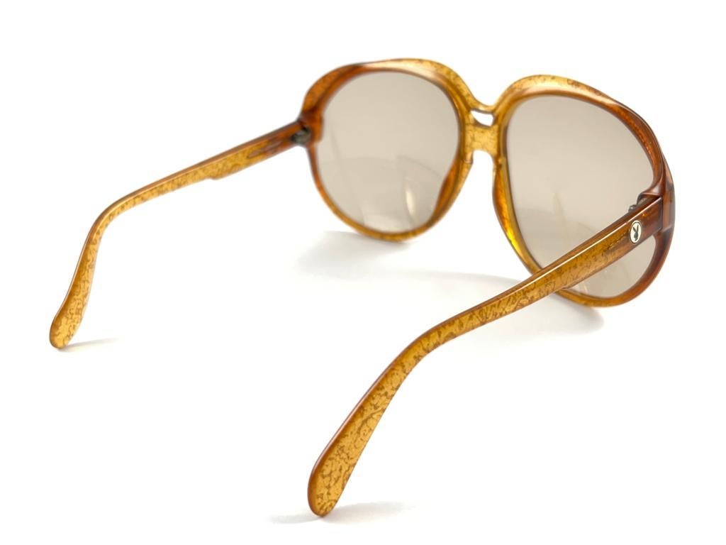 New Vintage Playboy 3031 Optyl Translucent Marbled Oversized Optyl Sunglasses For Sale 6