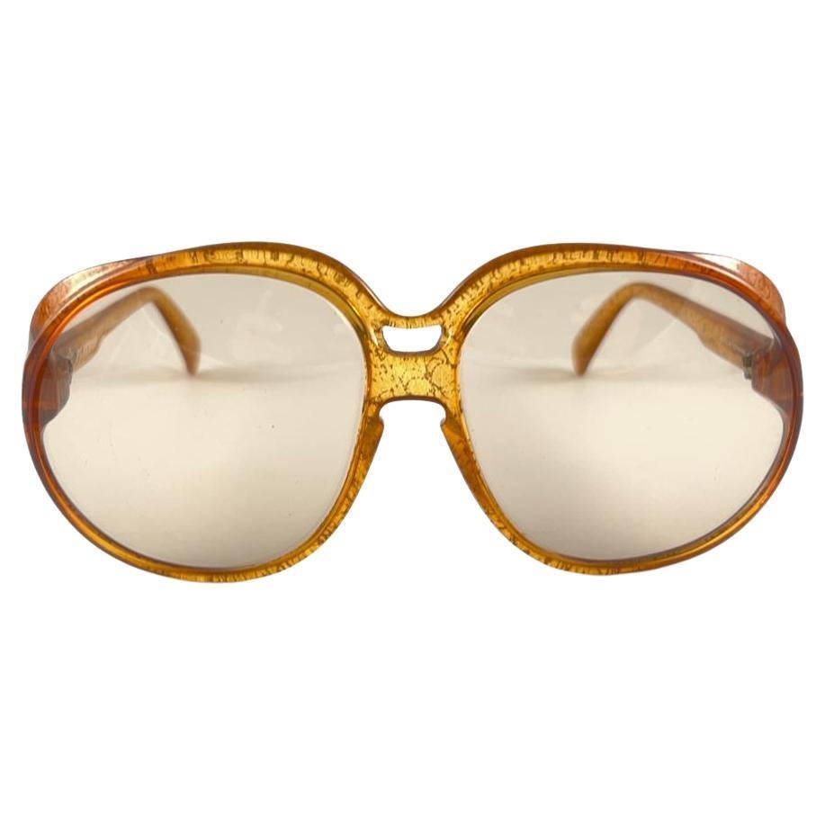 New Vintage Playboy 3031 Optyl Translucent Marbled Oversized Optyl Sunglasses For Sale