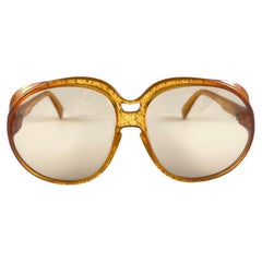 Neue Vintage Playboy 3031 Optyl Transluzente marmorierte übergroße Optyl-Sonnenbrille