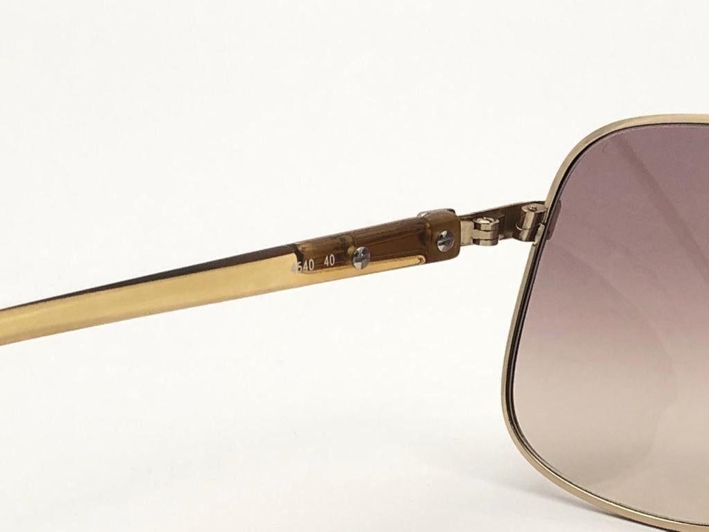 Nuovo Playboy 4540 d'epoca  Occhiali da sole Optyl dorati oversize 4