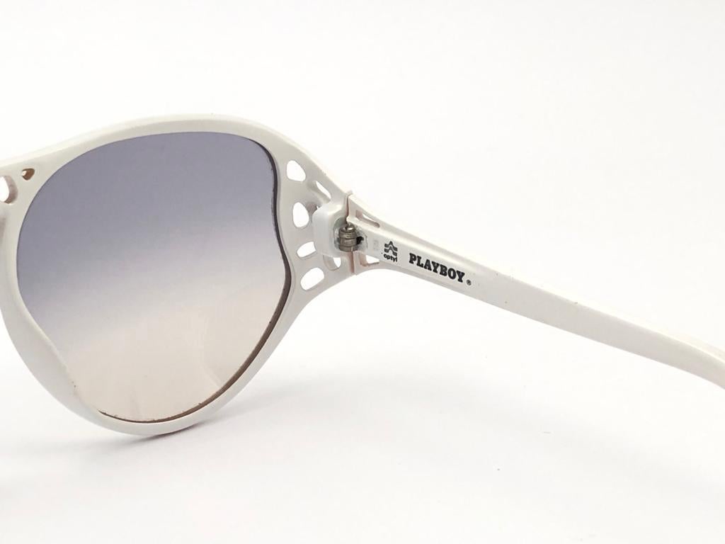 New Vintage Playboy 4543 Optyl White Optyl Sunglasses Made in Austria 4