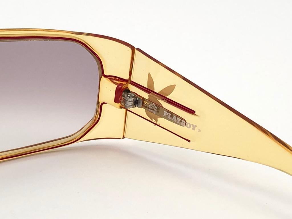 New Vintage Playboy 4545 Optyl Translucent Oversized Optyl Sunglasses For Sale 5