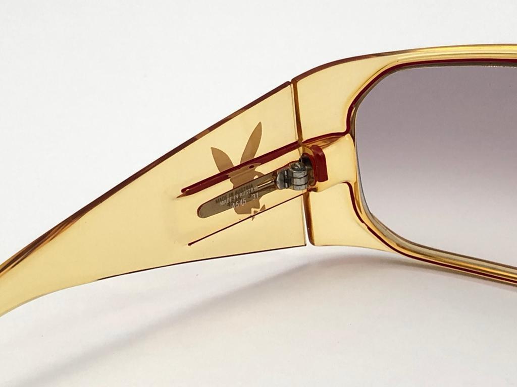 New Vintage Playboy 4545 Optyl Translucent Oversized Optyl Sunglasses For Sale 3