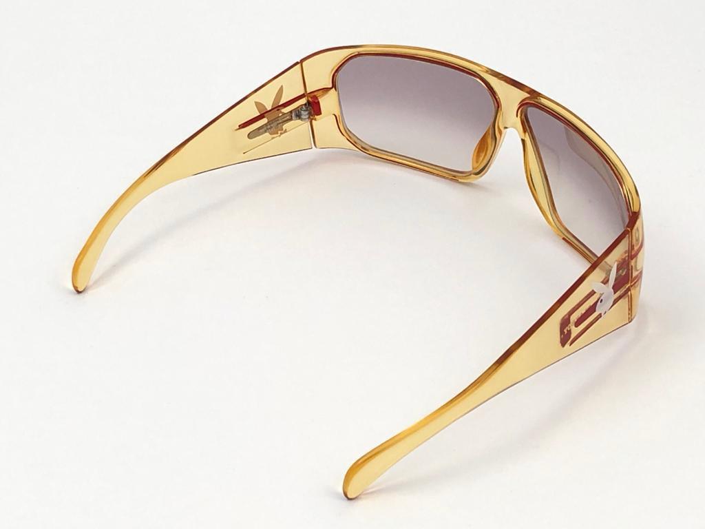 New Vintage Playboy 4545 Optyl Translucent Oversized Optyl Sunglasses For Sale 5