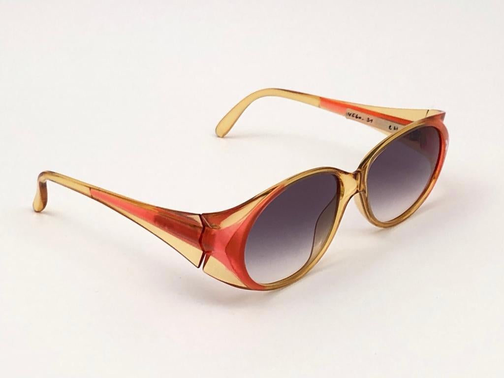 Neu Vintage Playboy 4560 Transluzente Optyl-Sonnenbrille Made in Austria (Schwarz)