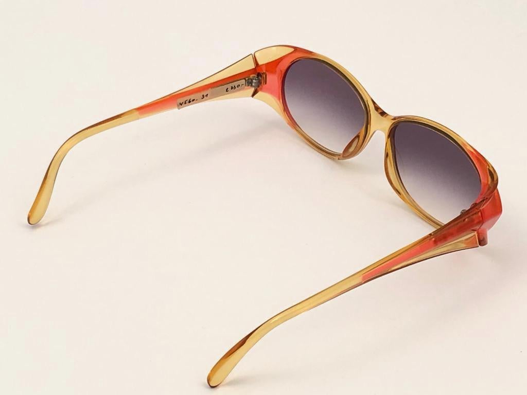 Black New Vintage Playboy 4560 Translucent Optyl Sunglasses Made in Austria