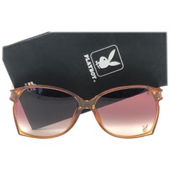 New Retro Playboy 4573  Optyl Amber Translucent Sunglasses Made in Austria