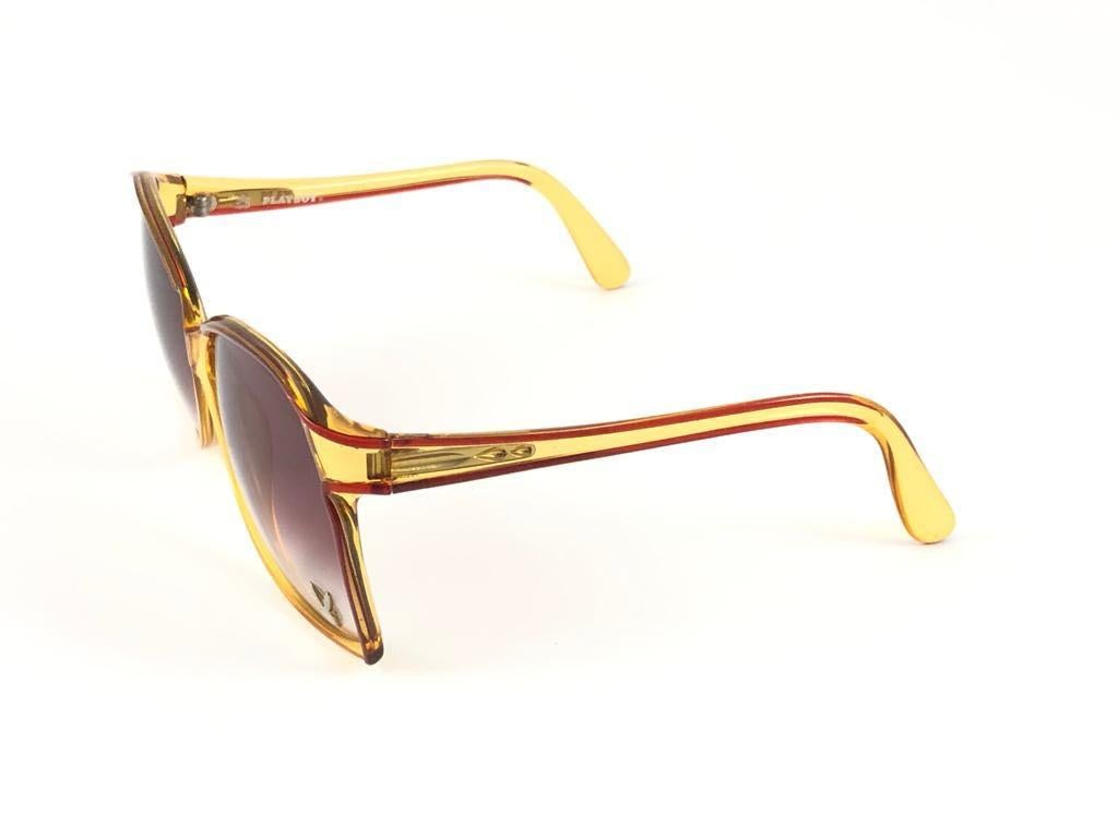 Women's New Vintage Playboy 4573  Optyl Translucent Oversized Optyl Sunglasses For Sale