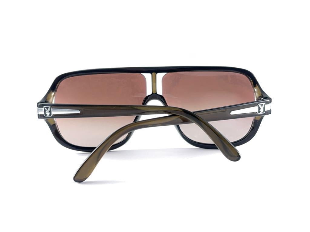 Neu Vintage Playboy Optyl Transluzente übergroße Vintage-Sonnenbrille 70er Jahre Hergestellt in Österreich im Angebot 5