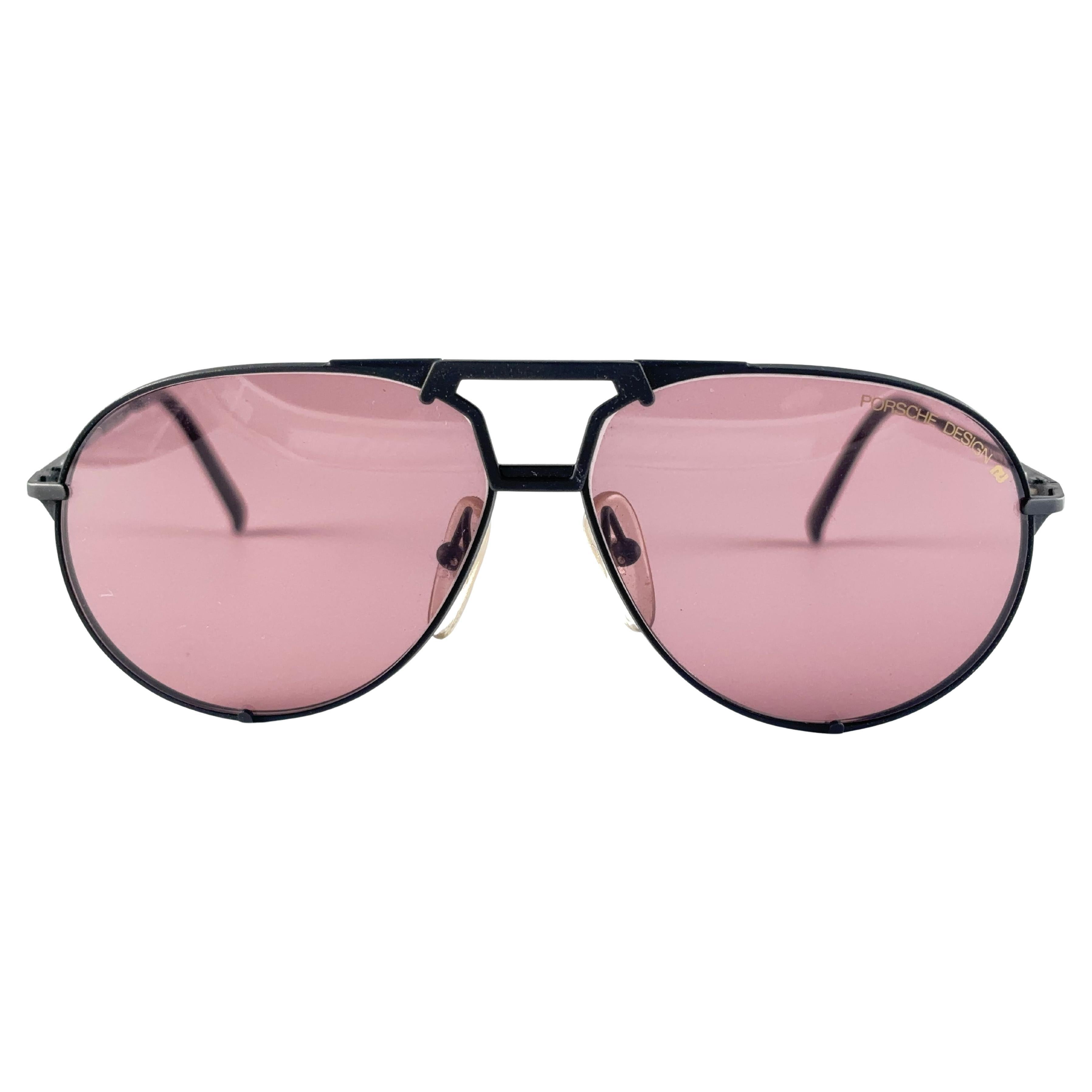 New Vintage Porsche 5651 Shield Black Matte Frame 1990 Sunglasses Austria For Sale