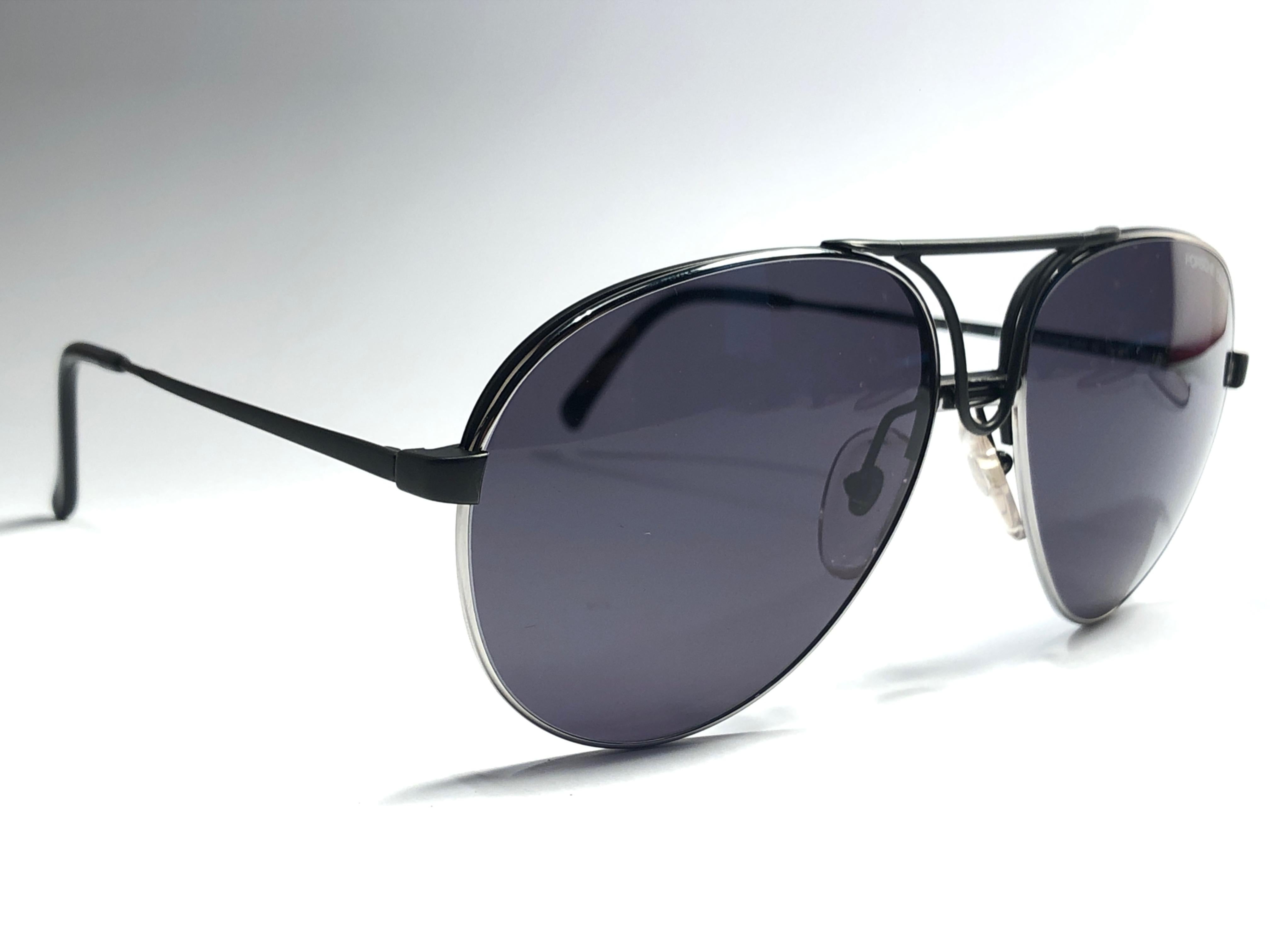 porsche design oversized aviator sunglasses