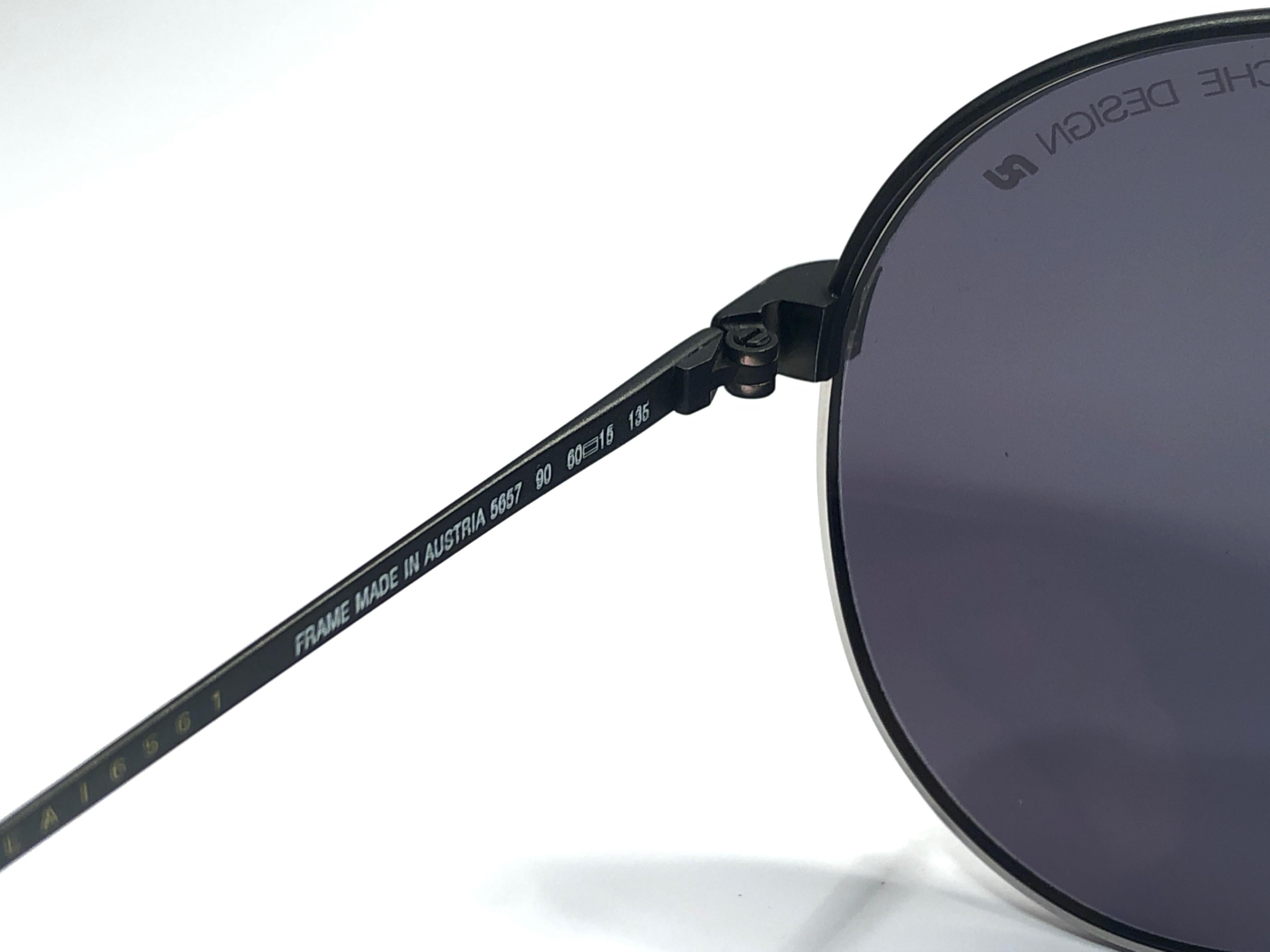 Women's or Men's New Vintage Porsche Design 56 Silver Oversized Aviator Sunglasses Austria