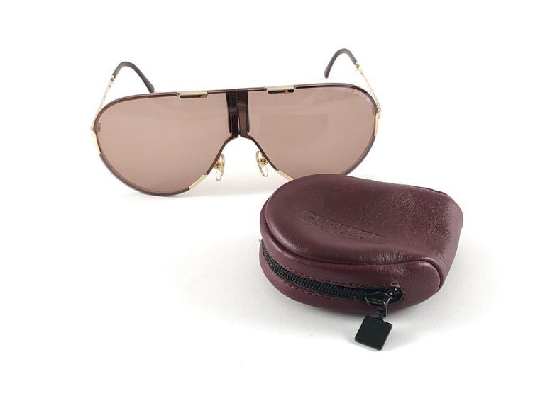 Nuevo Vintage Porsche Design 5629 40 Gafas de sol plegables de oro
