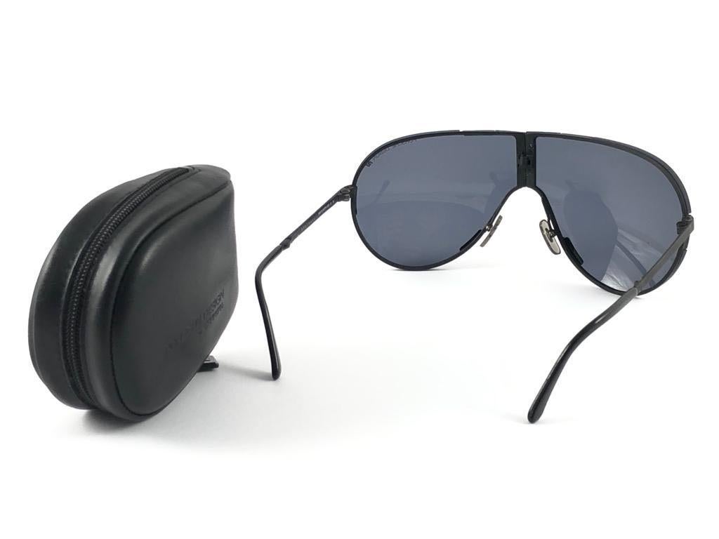 Black Mint Vintage Porsche Design 5629 90 Foldable Sunglasses 1990s For Sale