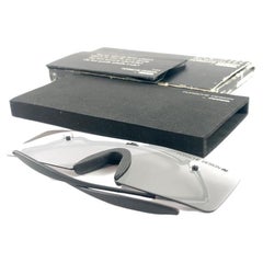 New Vintage Porsche Design 5693 Silver Foldable Flat Light Sunglasses 1990s